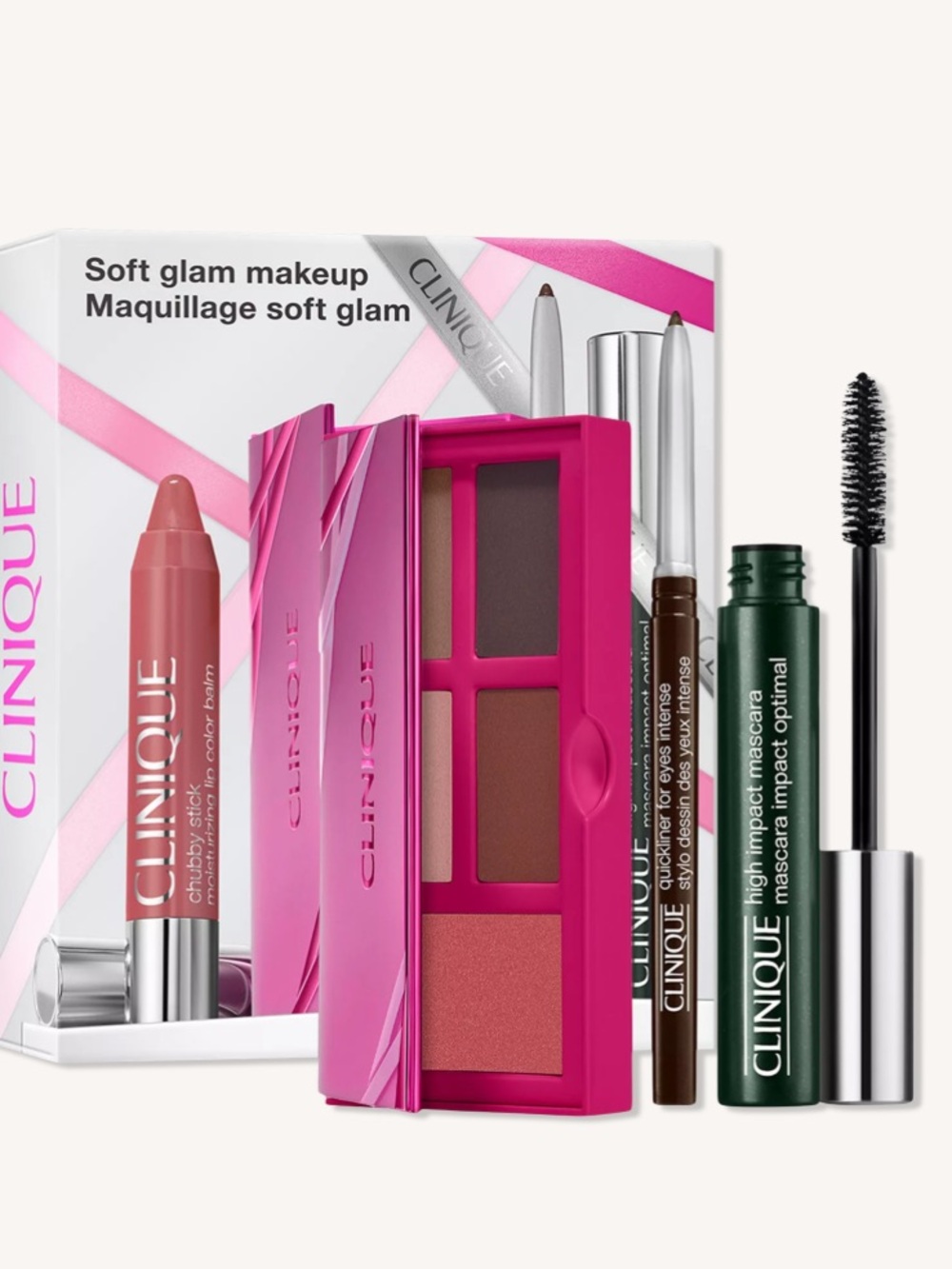 Clinique Soft Glam Makeup Set — Pink and Green Accents